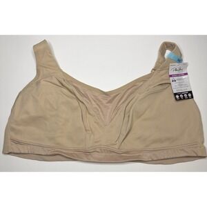 Playtex US4221 Bounce Control Wire Free Sports Bra Size 50C Tan New Support